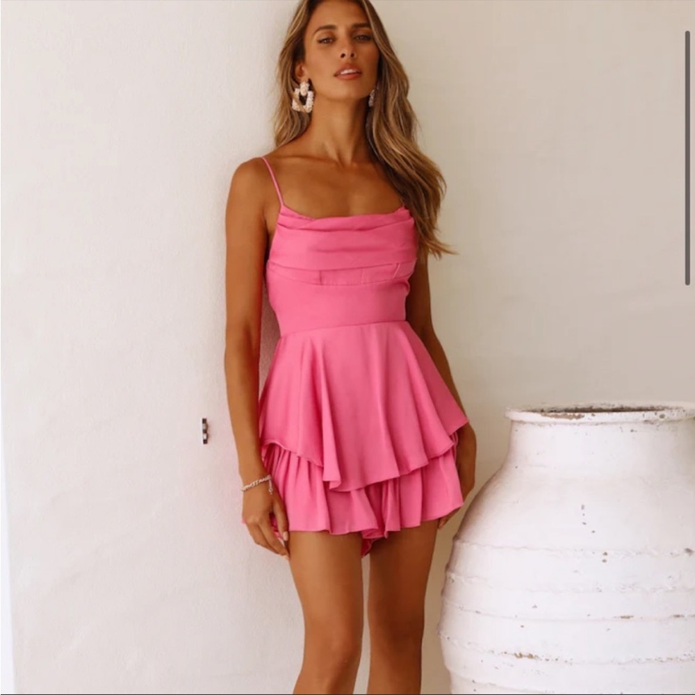 Hello Molly Pink Romper